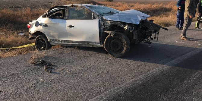 Konya'nın Ereğli ilçesinde otomobil takla attı 1 ölü, 2 yaralı