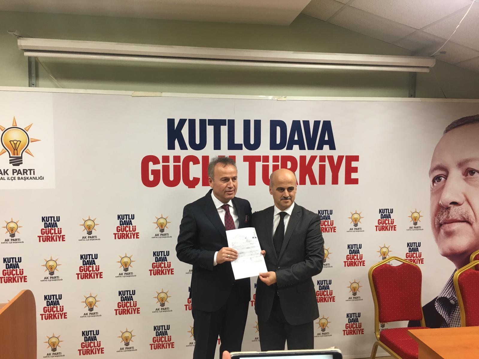 Onur İncehasan AK Parti Kartal Belediye Başkan Aday Adaylığı müracaatında bulundu