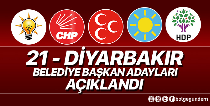 2019 Diyarbakır Belediye başkan adayları belli oldu – 2019 Diyarbakır yerel seçim adayları