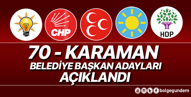 2019 Karaman Belediye başkan adayları belli oldu – 2019 Karaman yerel seçim adayları