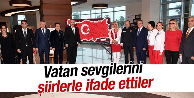 Vatan sevgilerini şiirlerle ifade ettiler