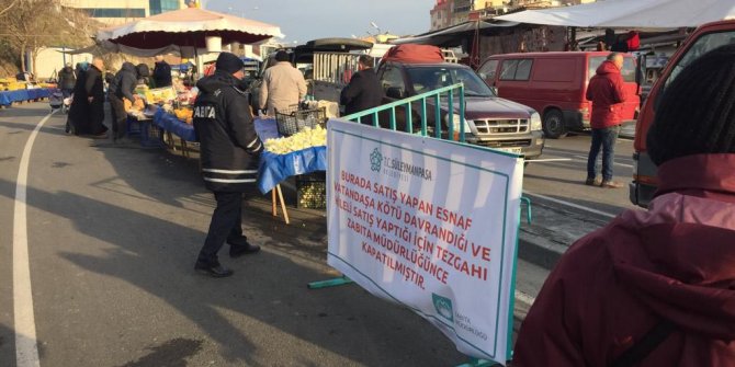 Hileli ürün satan pazarcıya, tezgah kapatma cezası