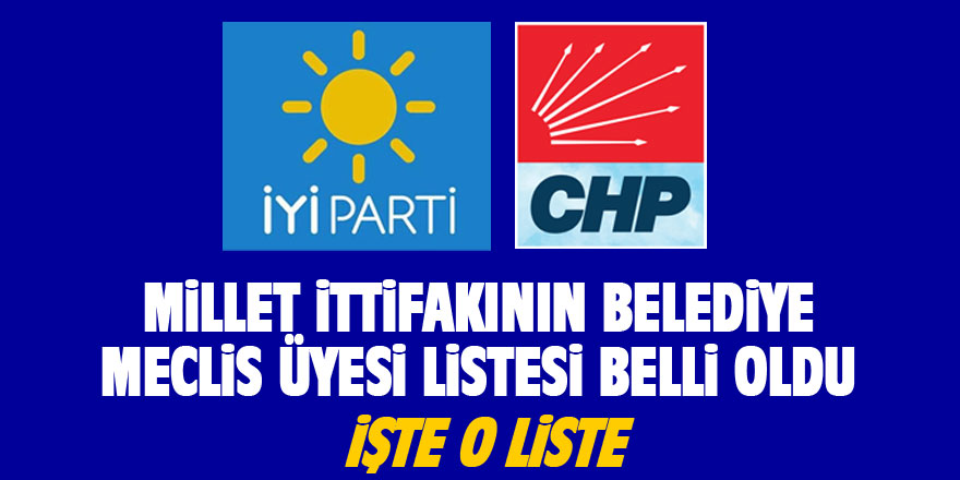 Trabzon Ortahisar beldiyesi İYİ Parti CHP millet ittifakı meclis üye listesi belli oldu