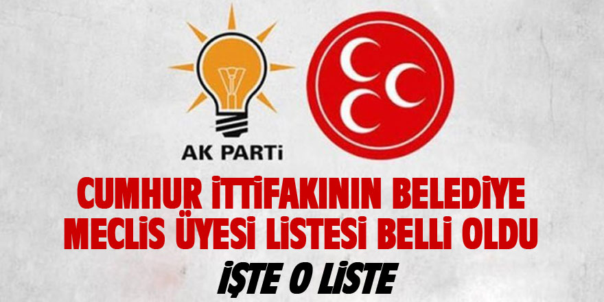 İzmir Aliağa MHP AK Parti cumhur ittifakı belediye meclis üye listesi belli oldu