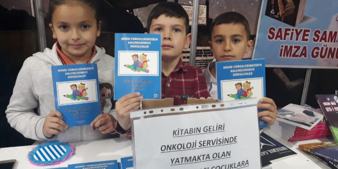 Minik yazarlar onkoloji hastaları yararına kitap yazdı