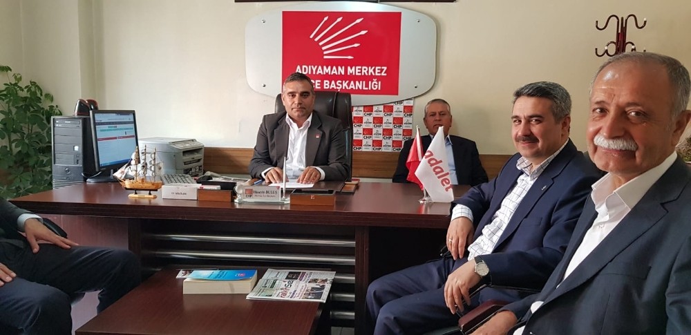 CHP Merkez İlçe Başkanı Hüseyin Buluş'a "hayırlı olsun" ziyareti