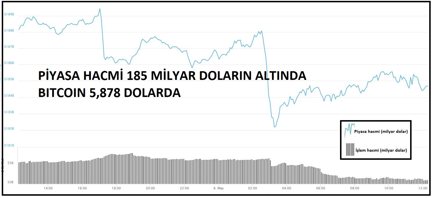 siber saldırı sonucunda Piyasa hacmi 185 milyar doların altına indi