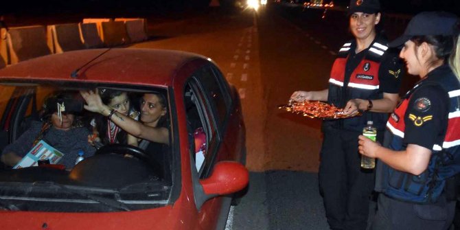 Tekirdağ-Çanakkale karayolunda denetimler gece de sürdü