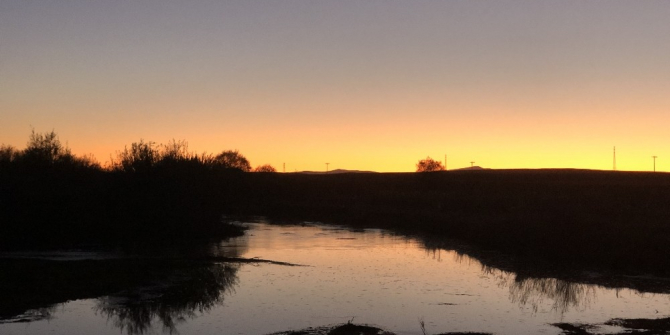 Kars’ta gökyüzü kızıla büründü