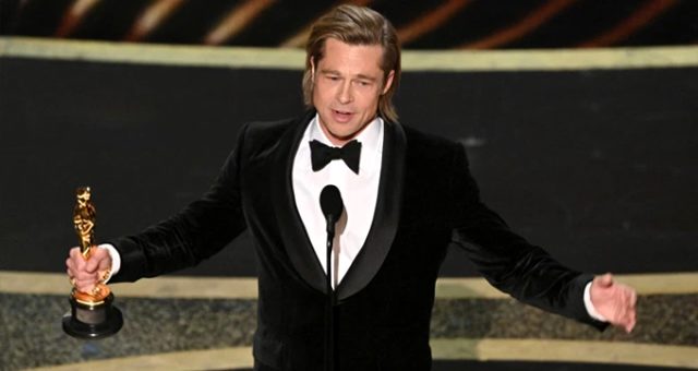 Brad Pitt, Oscar ödülünü alır almaz Trump'a gönderme yaptı