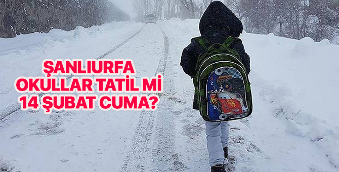 Şanlıurfa'da okullar tatil mi 14 Şubat 2020? Şanlıurfa Cuma kar tatili var mı?