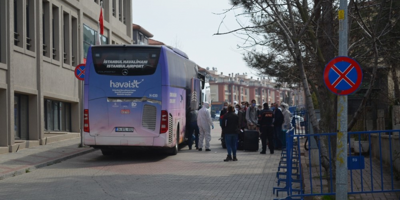 Yurt dışından gelen öğrenciler ve vatandaşlar Tekirdağ’da karantina altına alındı