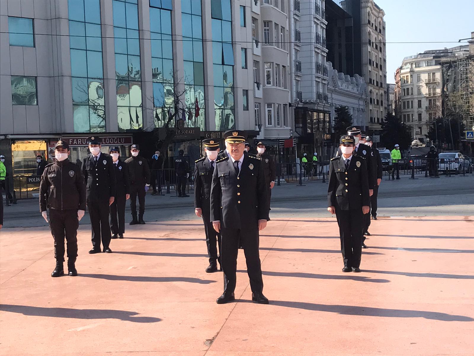 Polis Haftası, Taksim'de koronavirüs gölgesinde kutlandı