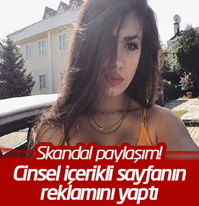 Simge Barankoğlu cinsel içerikli grubun reklamını yaptı