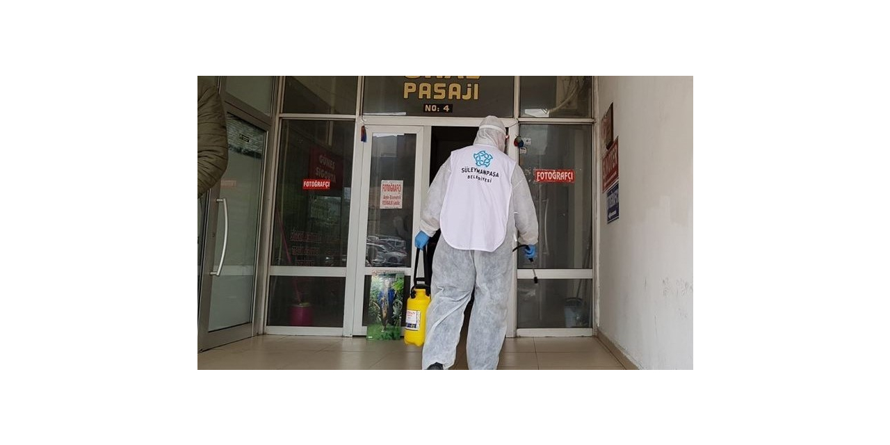 Süleymanpaşa’da pasajlar dezenfekte edildi