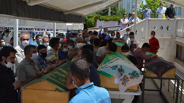 Yürekleri yakan görüntü, aynı tabutta toprağa verildiler