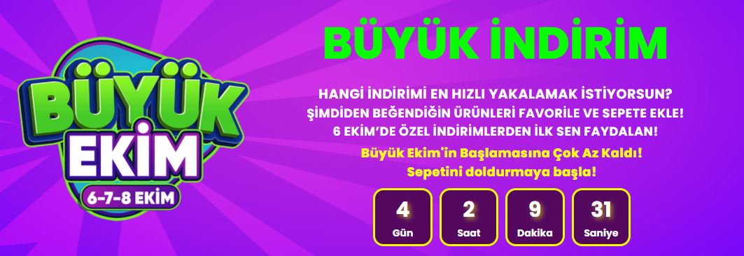 Trendyol 6-7-8 Büyük Ekim fırsatları | Trendyol Büyük Ekim indirimleri