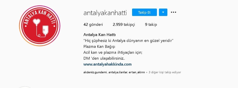 Antalya' nın ihtiyacı için: "Antalya Kan Hattı" sayfası açıldı