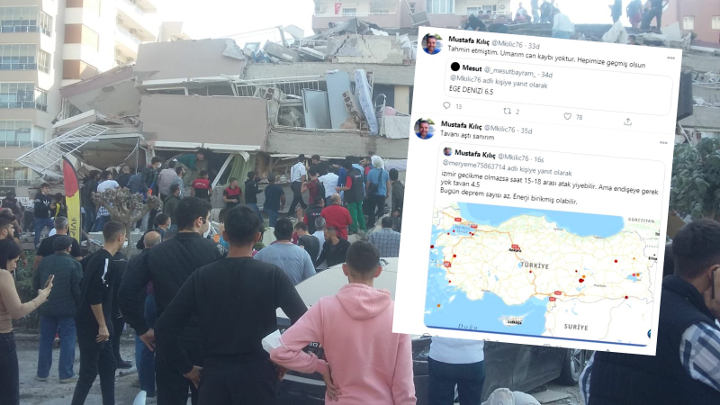 Twitter kullanıcısı İzmir depremini 15 saat önceden bildi