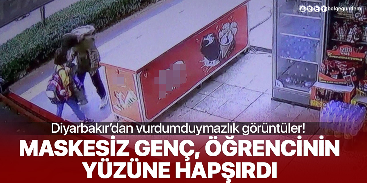 Maskesiz gençten sorumsuz davranış! Yoldan geçen öğrencinin yüzüne hapşırdı