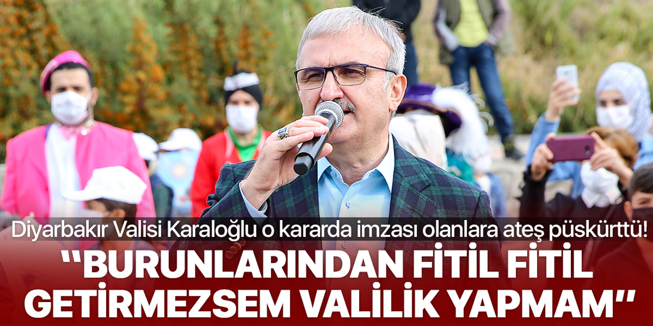 Diyarbakır Valisi Karaloğlu ateş püskürttü: Burunlarından fitil fitil getirmezsem burada valilik yapmam