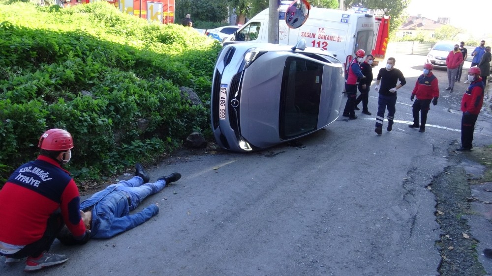 Zonguldak'ta sürücü fren ile gazı karıştırınca olanlar oldu