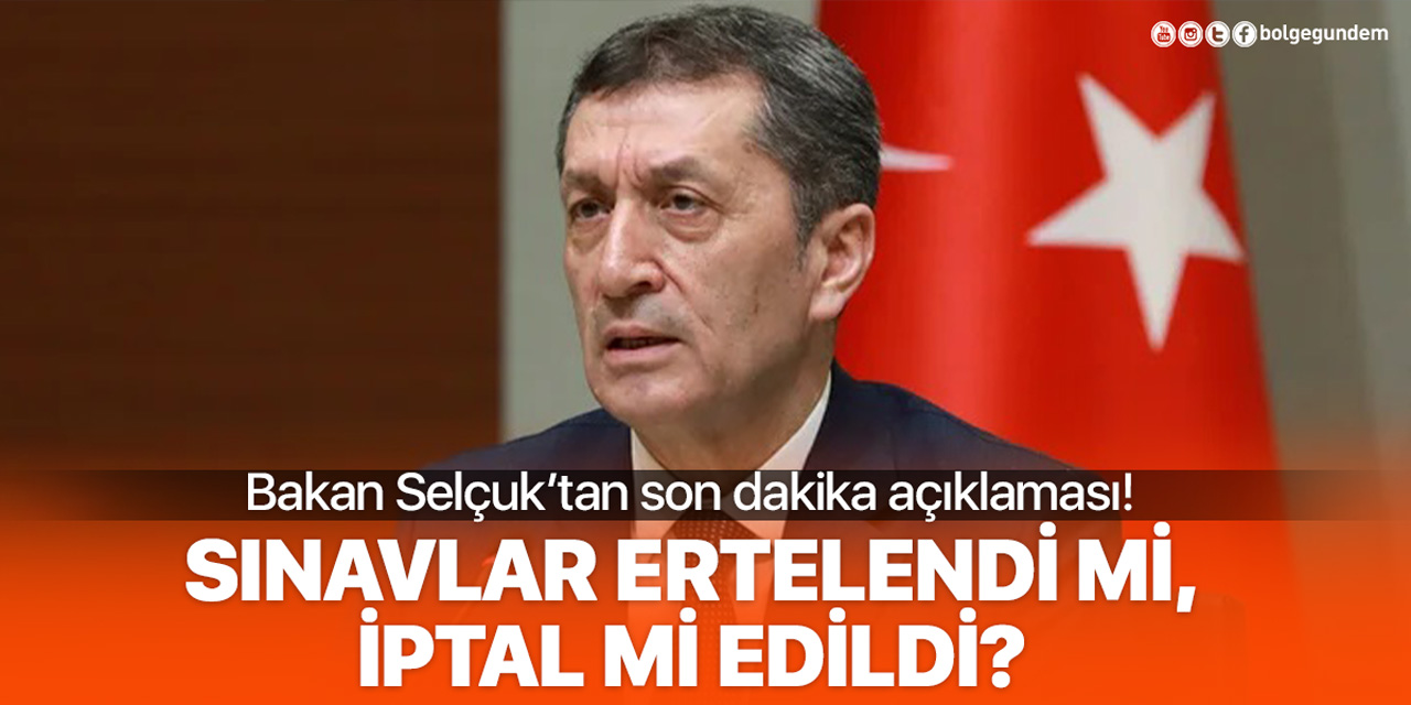 Milli Eğitim Bakanı Ziya Selçuk'tan sınav açıklaması: 31 Aralık'tan sonra yapılacak