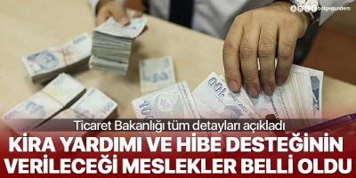 Ticaret Bakanlığı duyurdu: İşte kira ve hibe desteği alacak meslekler...