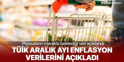 Son dakika... Milyonların merakla beklediği Aralık ayı enflasyon verileri açıklandı