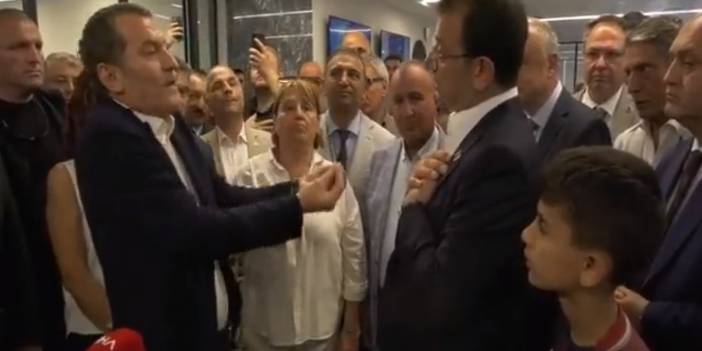Zeytinburnu Belediye Başkanı ve İBB Başkanı Ekrem İmamoğlu kameraların önünde birbirine girdi! "Benim ruhsat verdiğim yeri mühürlediniz"