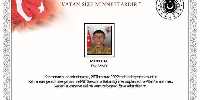 Şehit Mert Otal kimdir? Nereli, kaç yaşında, evli mi? İşte, Mert Otal'ın biyografisi...