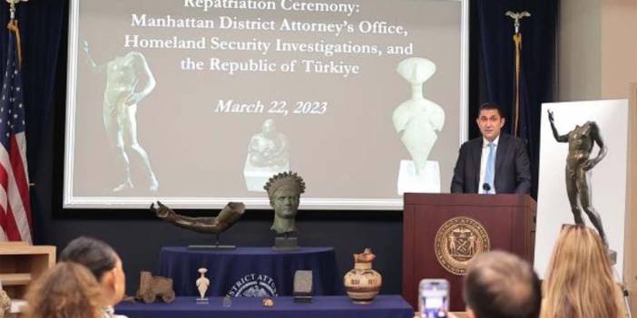 ABD'ye kaçırılan 12 tarihi eser Türkiye'ye getirildi!