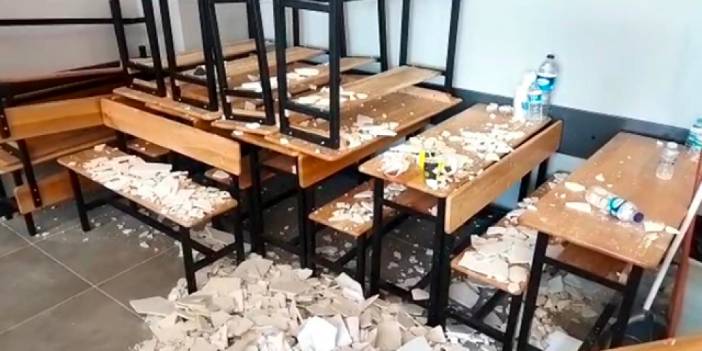 Ümraniye'de 2 sandık müşahidinin kafasına tavan sıvası düştü!