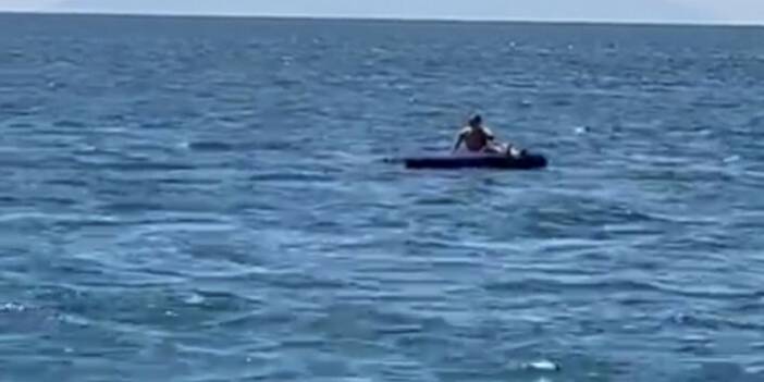 Deniz yatağında uyuya kaldı! 4 mil açıkta kurtarıldı!