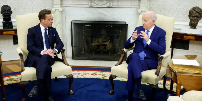 Tarihi buluşma öncesi ABD'ye koştu! İsveç Başbakanı Kristersson ve Biden bir araya geldi!