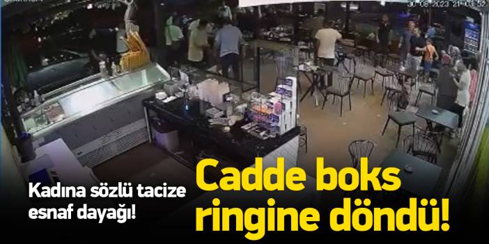 Kadına sözlü tacize esnaf duyarsız kalmadı! Cadde boks ringine döndü!