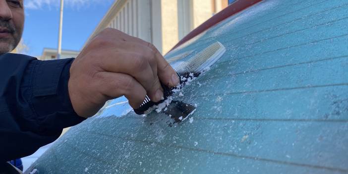 Erzincan’da önce kar sonra don etkili oldu!