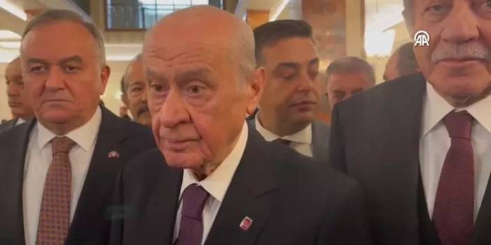 Devlet Bahçeli'den CHP ve DEM partiye tepki! DEM Partililer konuşurken meclisten ayrılarak çok sert açıklamalarda bulundu