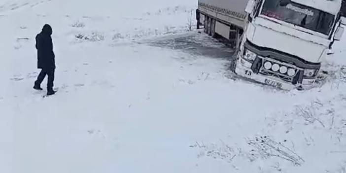 Tır sürücüsünün navigasyon ile imtihanı ağır oldu!