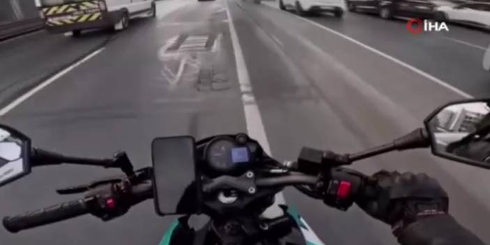 E-5te seyir halindeyken dengesini kaybeden motosikletli kadın sürücü ölümden kıl payı kurtuldu!