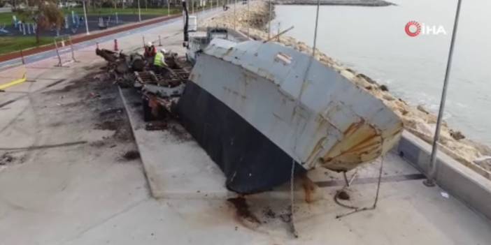 Kıbrıs Barış Harekâtında görev almıştı, çürüyen savaş gemisi hurdaya kaldırıldı