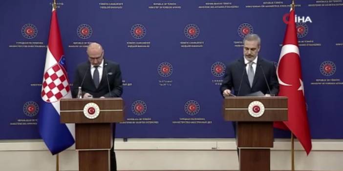 Bakan Fidan, Hırvatistan Dışişleri Bakanı Gordan Grlic Radman ile ortak bir basın toplantısında konuştu