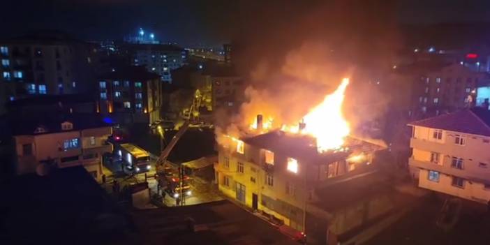 İstanbul Tuzla'da feci yangın! 2 katlı binadan gökyüzüne alevler yükseldi!