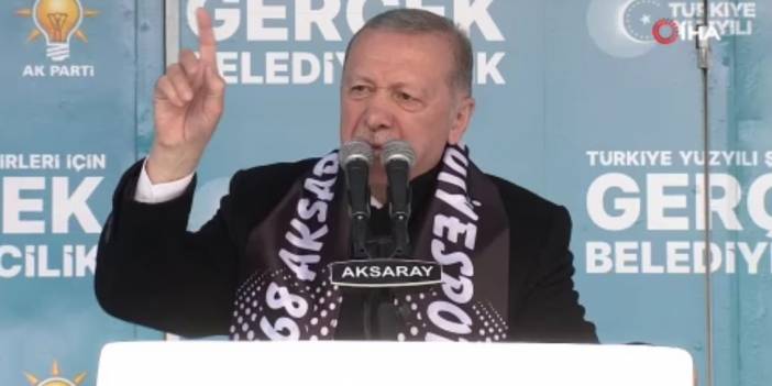 Cumhurbaşkanı Erdoğan Aksaray mitinginde seslendi: ''Mücadele bayrağını daha yukarıya taşıma vaktidir''