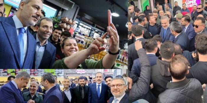 Dışişleri Bakanı Hakan Fidan'ın Pendik esnaf ziyaretine vatandaşlardan yoğun ilgi