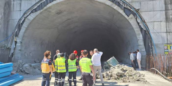 Trabzon’da feci olay! Tünel inşaatında iskele çöktü!