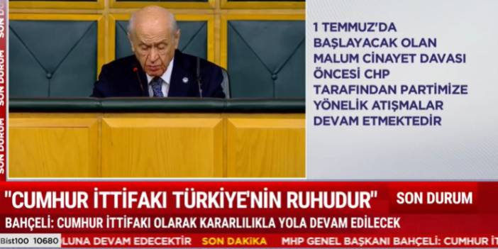 Devlet Bahçeli grup toplantısında konuştu: 'Dünya Savaşı'na karşı Teyakkuzda olmalıyız'