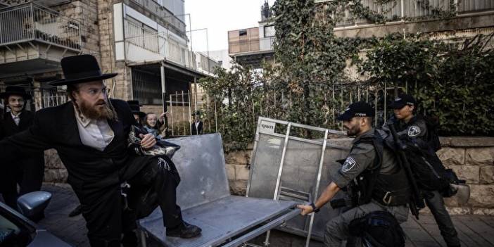 Son dakika! Batı Kudüs karıştı: Ultra Ortodoks Yahudiler Batı Kudüs'te İsrail'e karşı ayaklandı!