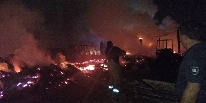 Balıkesir'de palet fabrikası cayır cayır yandı!
