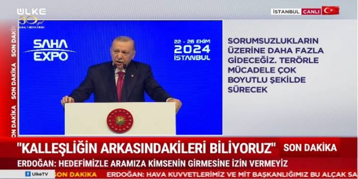 Cumhurbaşkanı Erdoğan SAHA EXPO 2024'de önemli açıklamalarda bulundu